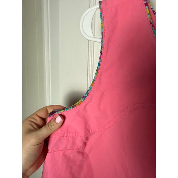Sahalie Pink Nylon Sleeveless Short Shift Dress Women's Medium Tropical Resort - Picture 8 of 8